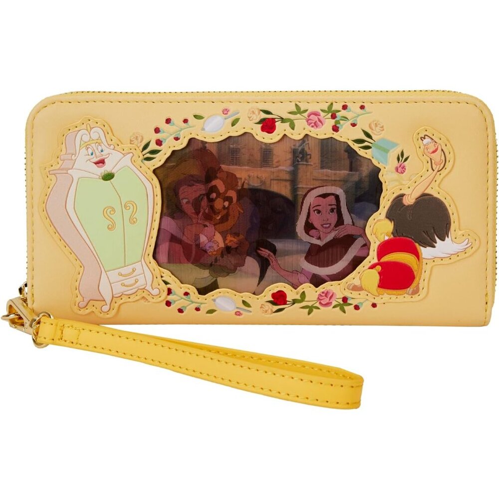 Disney Princess Belle Lenticular Leather Wristlet Wallet for Teens Adults